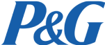 The P & G logo stands out on the dark background.