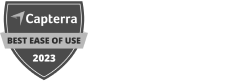 The capterra best base of use logo.